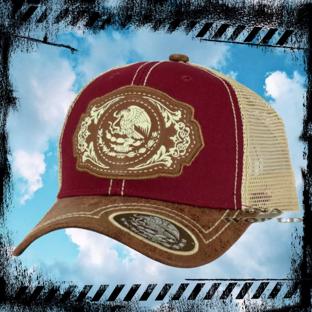 MEXICAN Hat MEXICO Fedreral Logo Western Trucker Mesh Snapback Baseball Cap